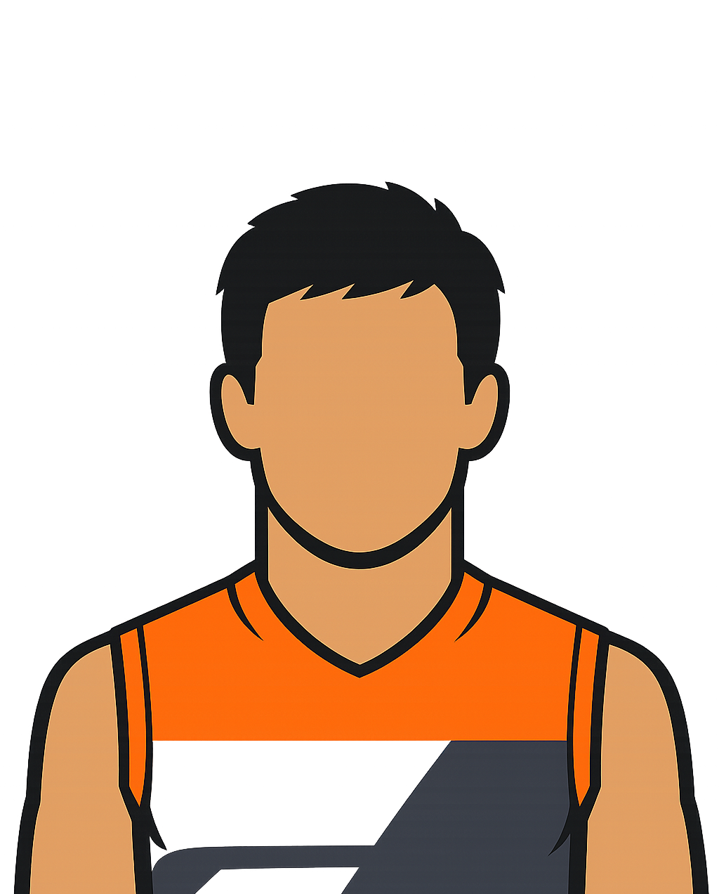 Clayton Oliver cartoon silhouette